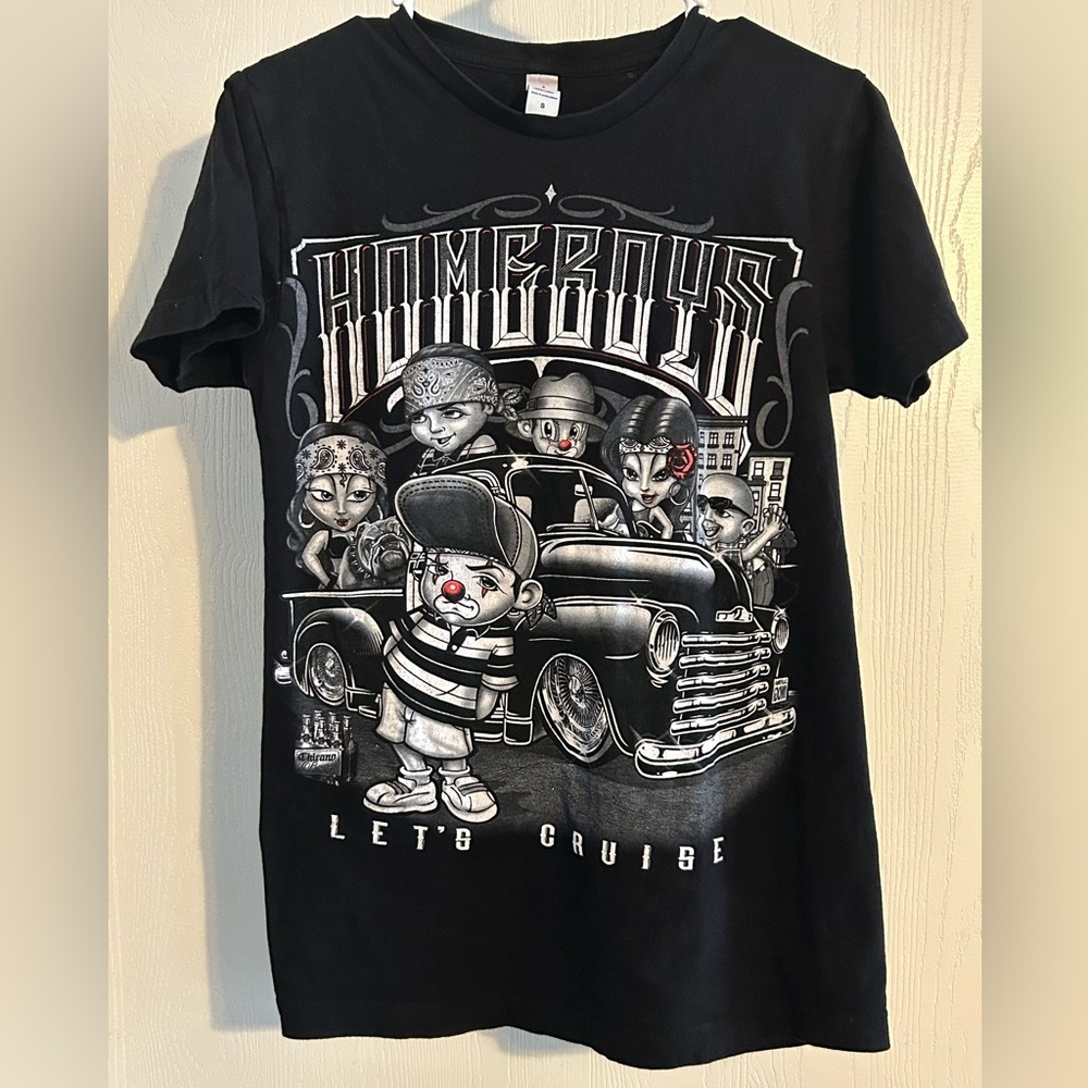 Black Graphic Homeboys T-Shirt | Size Small